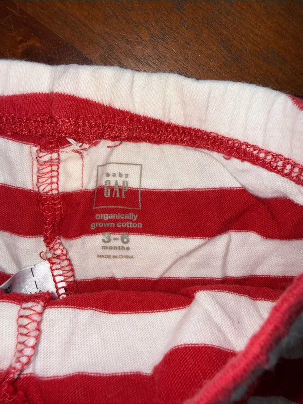 GAP Red and White Striped Kids Pants